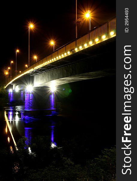 Decebal bridge by night, Arad, Romania