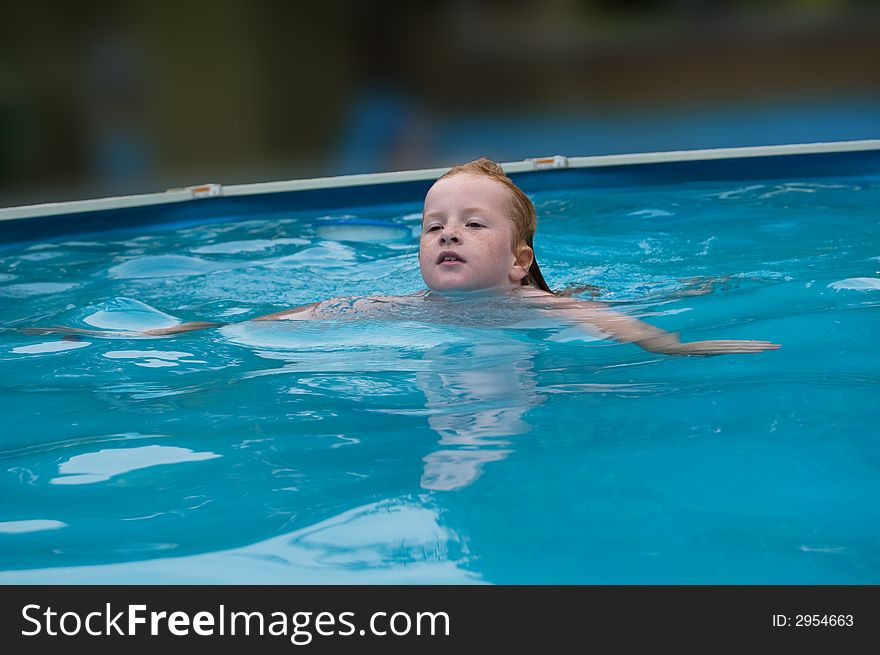 Young girl is getting swimminglesson in the water. Young girl is getting swimminglesson in the water