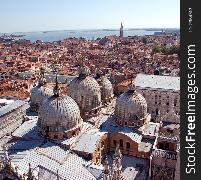 Venice - Basilica San Marco - view from top of a tower