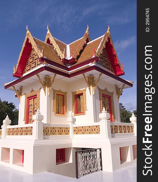 Small Buddhist temple in the Rayong province, Thailand