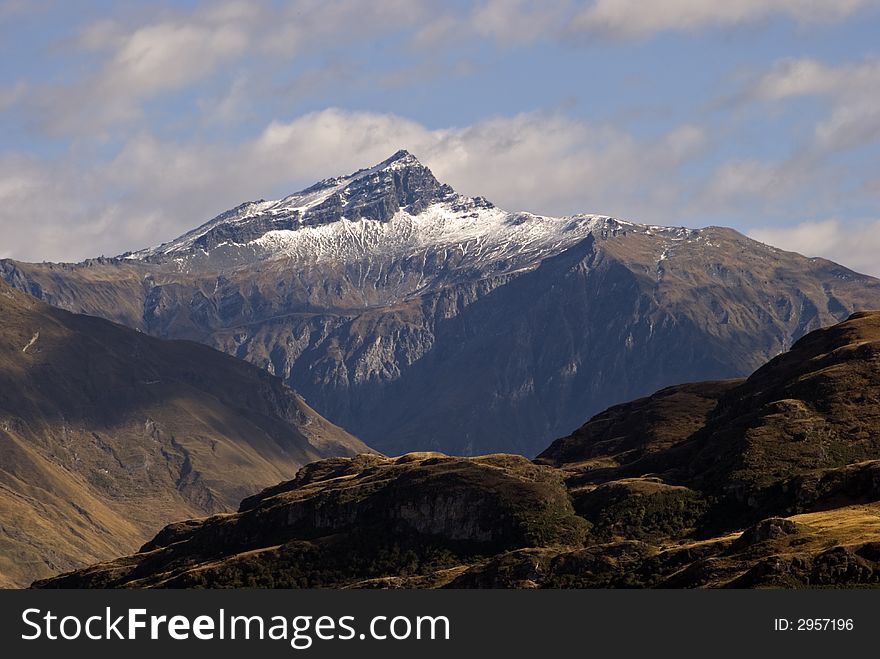 View of Mount Aspiring in New Zealand. View of Mount Aspiring in New Zealand