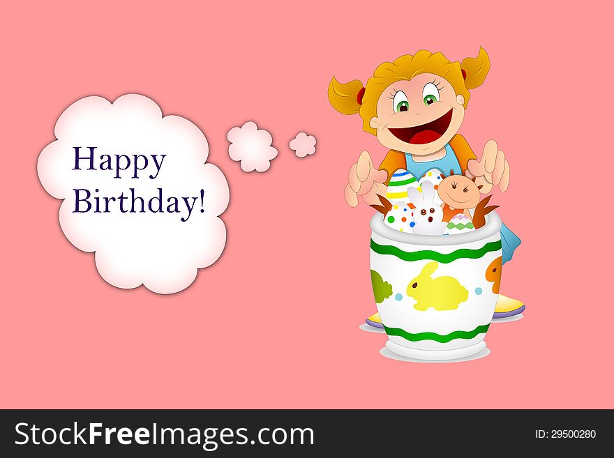 A fun birthday wish for a kid. A fun birthday wish for a kid
