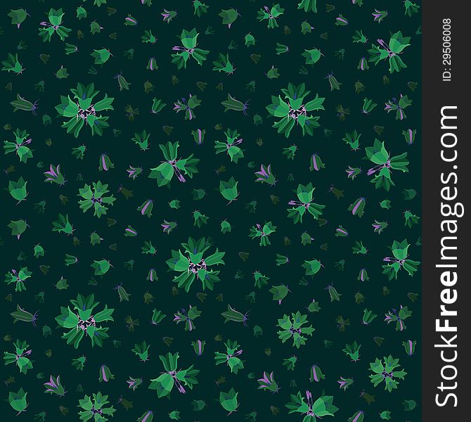 Abstract floral seamless pattern with flowers bluebells. Night party background. Abstract floral seamless pattern with flowers bluebells. Night party background.