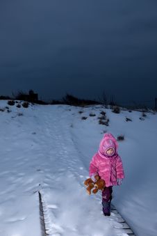 Sad Girl Walking Away Stock Image Sad Girl Walking Away Stock Image