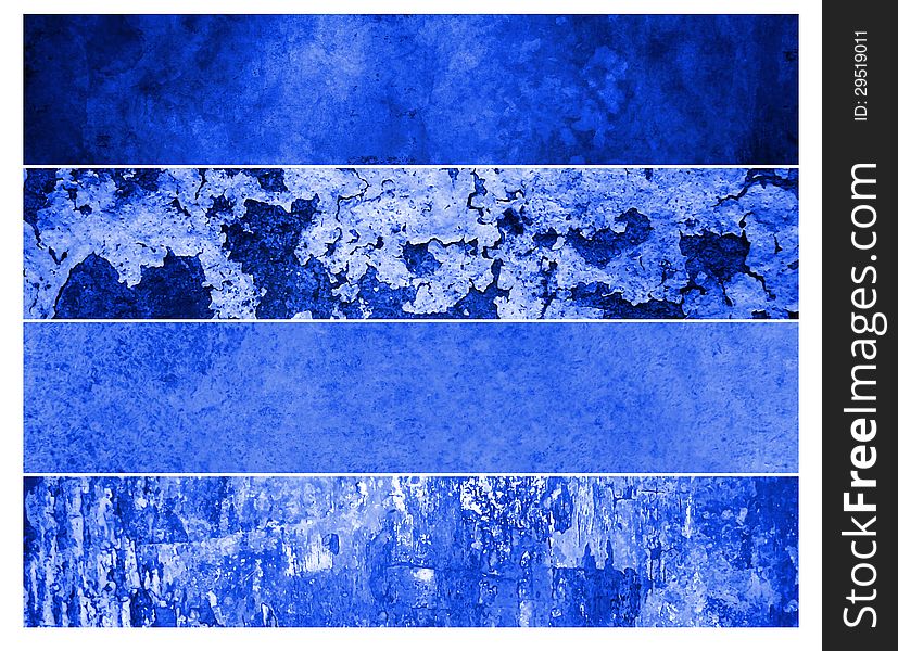 Illustration of four horizontal abstract blue backgrounds. Illustration of four horizontal abstract blue backgrounds