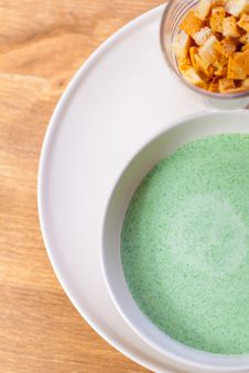 Green Soup Of Broccoli Stock Photo Green Soup Of Broccoli Stock Photo