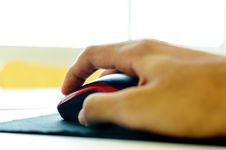 Hand Using A Computer Mouse Royalty Free Stock Image Hand Using A Computer Mouse Royalty Free Stock Image