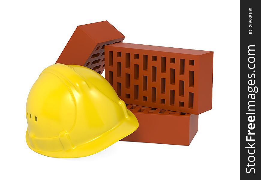 Safety Helmet and Bricks.