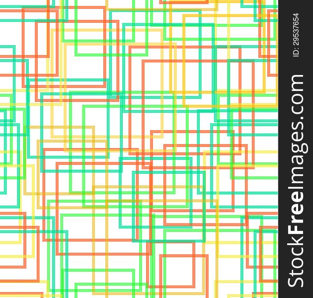 Yellow, red, blue and blue squares on white. Yellow, red, blue and blue squares on white