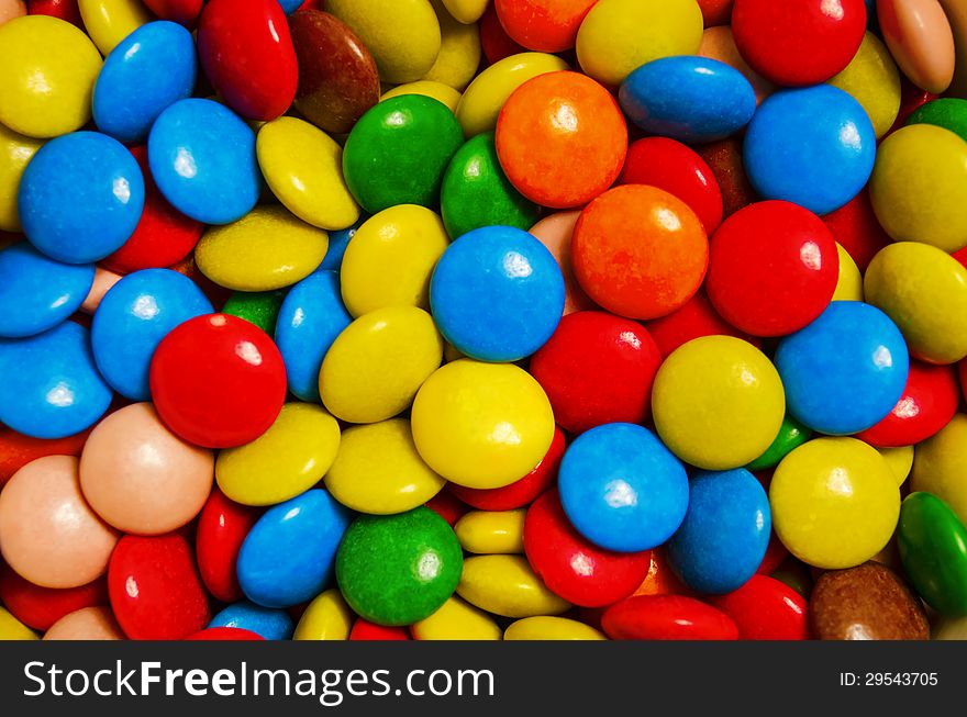Background of colorful chocolate candies
