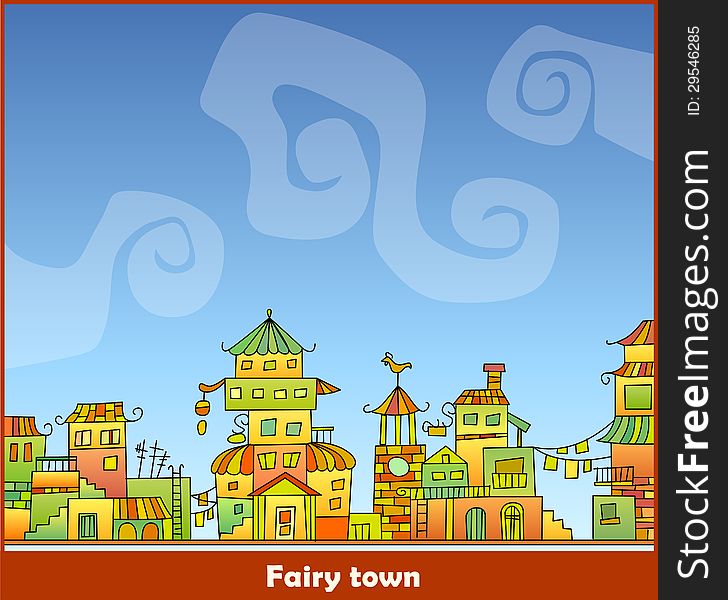 Fairy-tale Hand-drawn Town