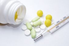 Medicine And Thermometer Stock Images Medicine And Thermometer Stock Images