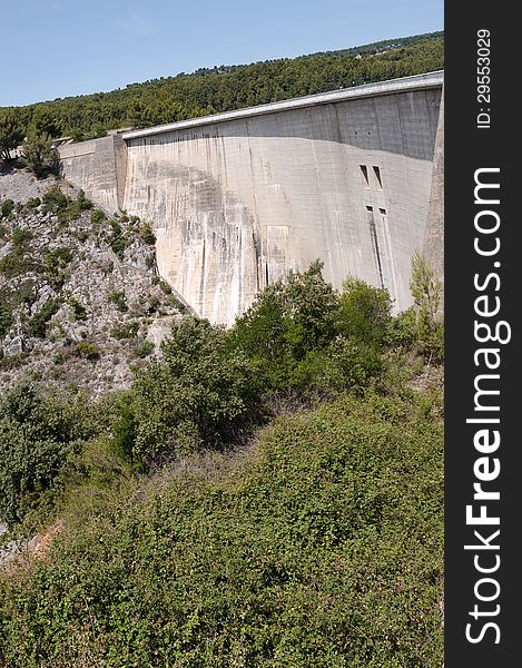 A dam photographed in the south of France. A dam photographed in the south of France.