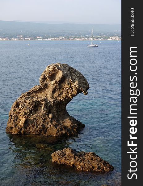 Coastline in the south of france. Mediterranean coast. Coastline in the south of france. Mediterranean coast.