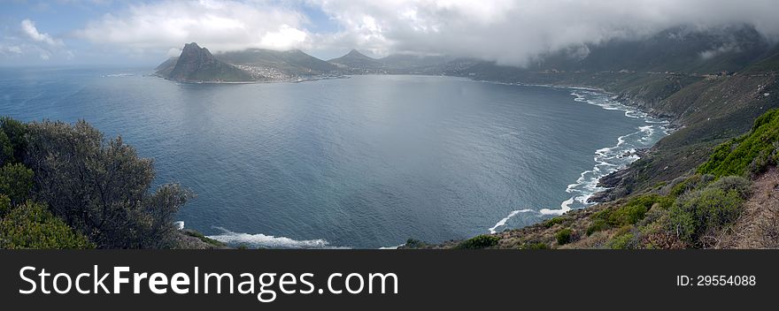 View of Cape Town from the Cape of Good Hope mountains. View of Cape Town from the Cape of Good Hope mountains