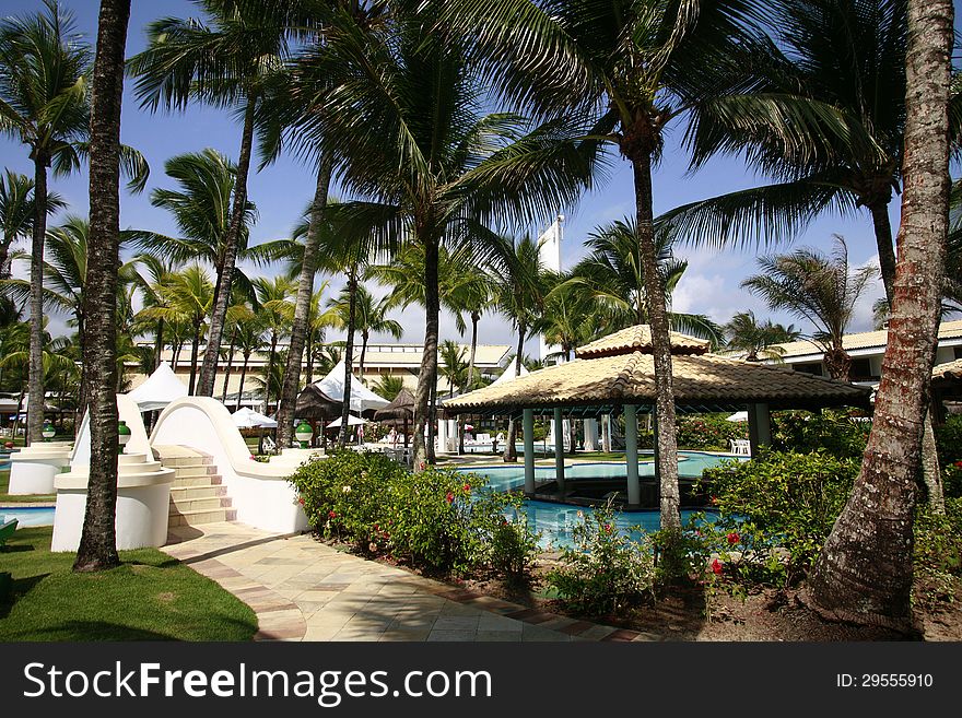 View of resort in bahia, brazil