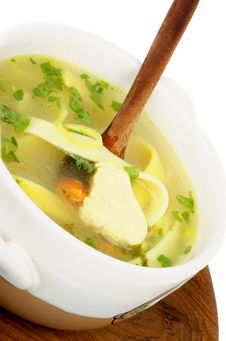 Chicken Noodle Soup Stock Image