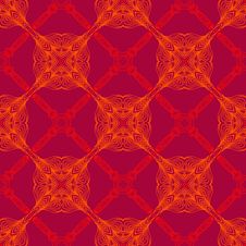 Neon Red Pattern With Renaissance Motifs Stock Image