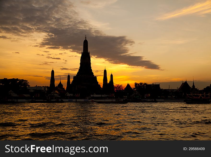 Wat Arun Temple In Bangkok Thailand