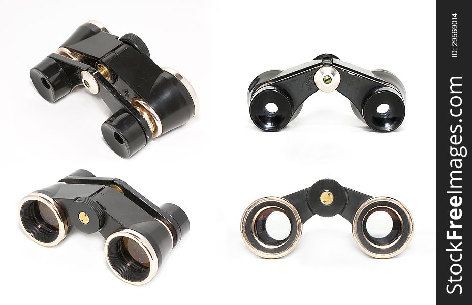 Opera glasses. several options on a white background