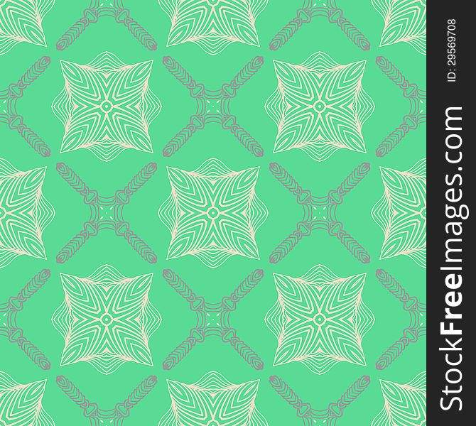 Vector seamless pattern in emerald green, with thin delicate elegant lines, rich ornamental website or wedding invitation background, as well as wallpaper or textile for spring fashion. Vector seamless pattern in emerald green, with thin delicate elegant lines, rich ornamental website or wedding invitation background, as well as wallpaper or textile for spring fashion.