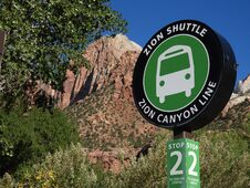 Shuttle Bus Zion National Park Royalty Free Stock Photos