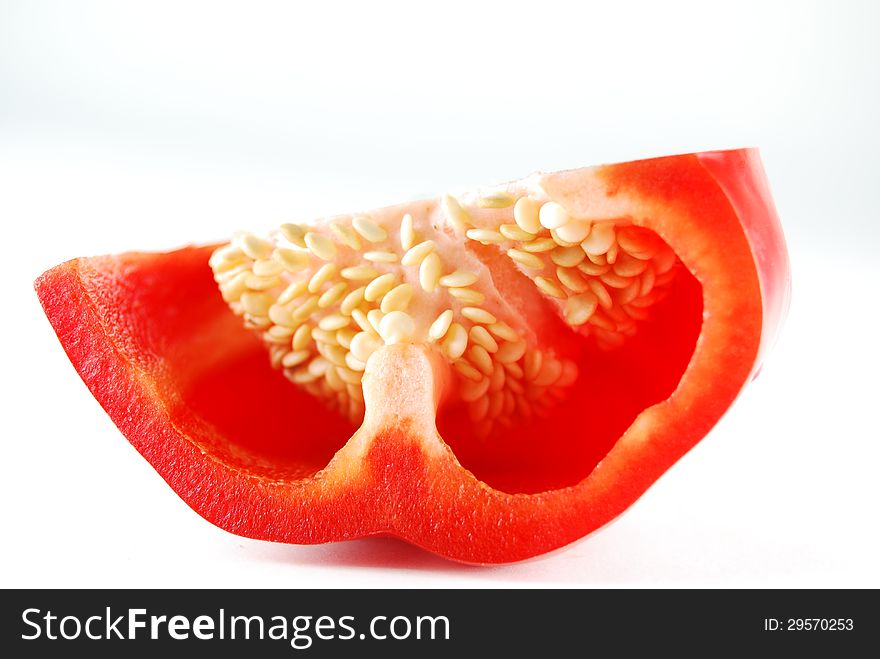 A red sweet pepper