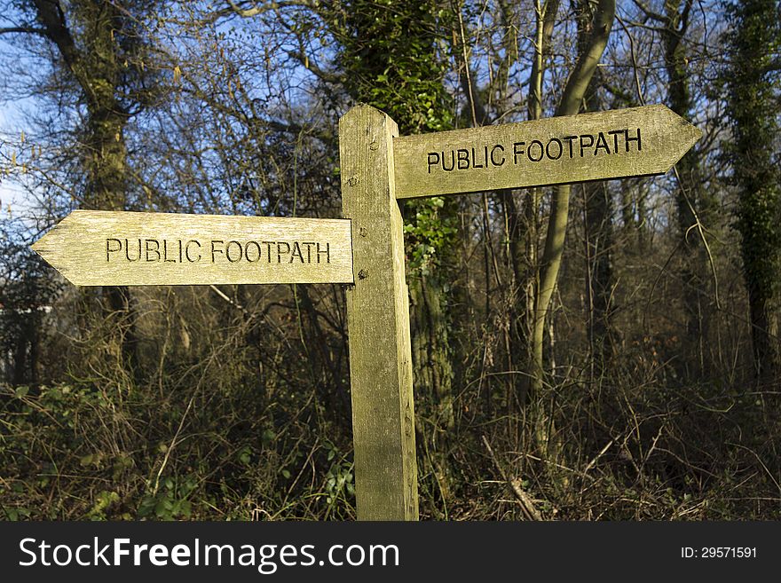 Sign in nature reserve in afternoon sunlight. Sign in nature reserve in afternoon sunlight