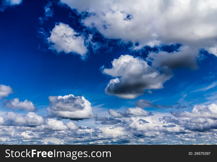 A lot of Amazing cumulus clouds, Canada