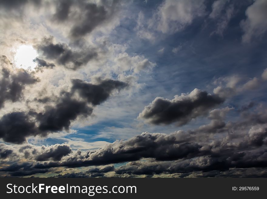 A lot of Amazing cumulus clouds, Canada