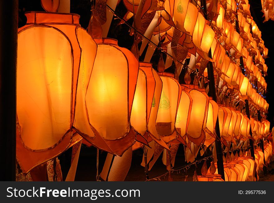 Ornamental lamps Loy Krathong Festival in Thailand. Ornamental lamps Loy Krathong Festival in Thailand