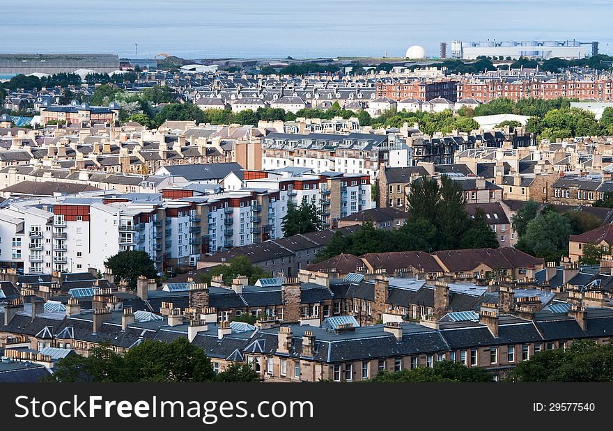 Cityscape of Edinburgh, Scotland UK.