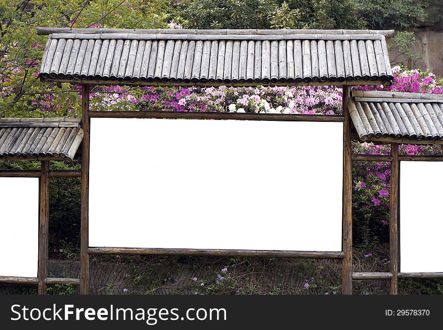 Blank wooden sign in grassland. Blank wooden sign in grassland.