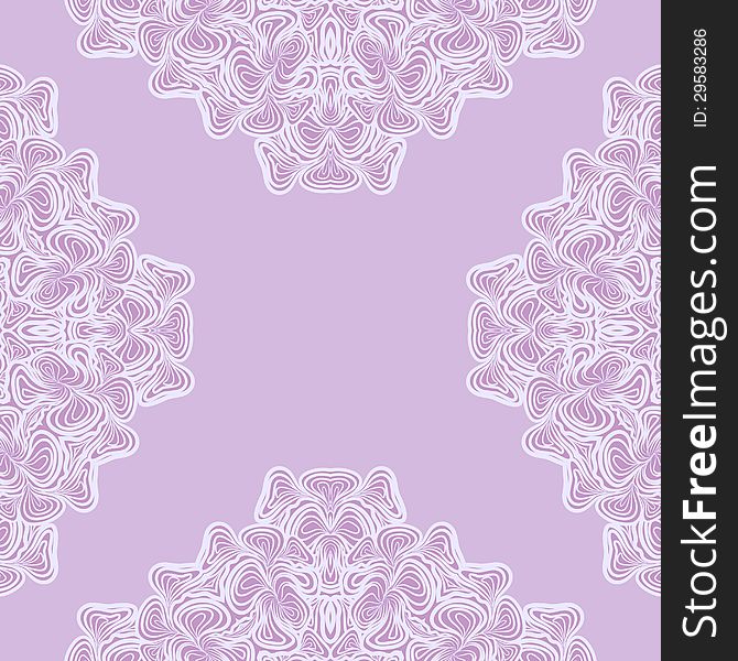 Abstract violet pattern with borders like as crocheting napkin. Abstract violet pattern with borders like as crocheting napkin
