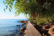 Wooden Bridge Stock Images