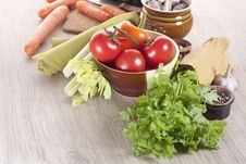 Fresh Vegetables On A Table Royalty Free Stock Images
