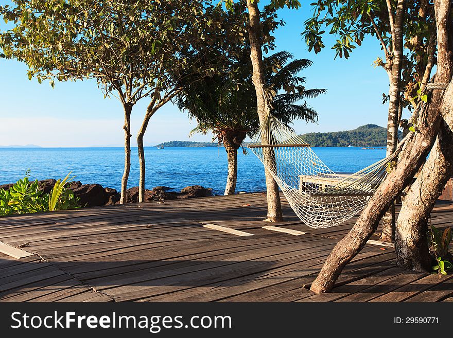 Hammock On The Beach.