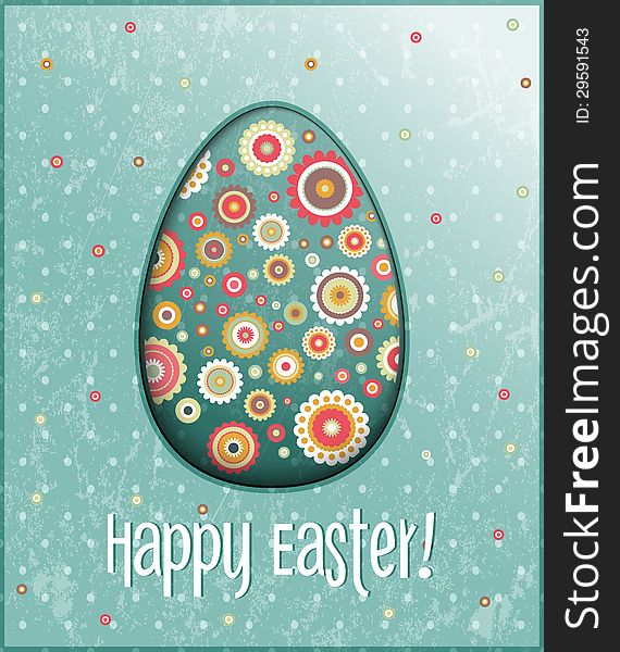 Vector easter egg card