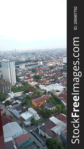 View Above the Apartment City Indonesia