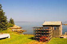 Maine Fishing Shack On Cove Stock Photos Maine Fishing Shack On Cove Stock Photos