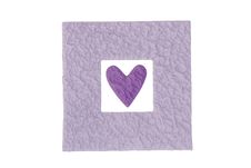 Purple Frame And Heart Stock Photos