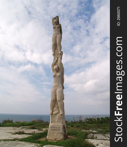 Statue of two women at Cape Kaliakra - Bulgaria. Statue of two women at Cape Kaliakra - Bulgaria