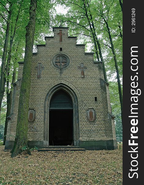 Old crypt in the forest