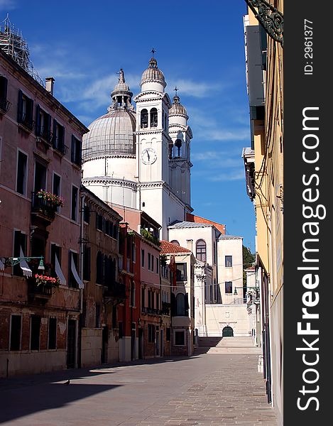 Old streets of Venice - Campo della Salute. Old streets of Venice - Campo della Salute