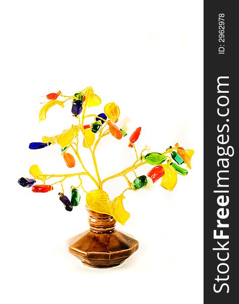 Decoration tree on the white background