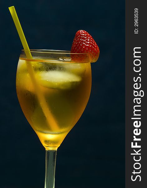 Not alcoholic Drink, decorated with strawberry