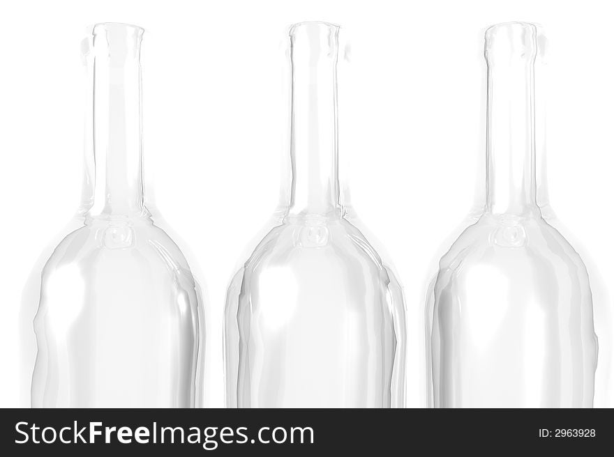 A 3D render of Bottles