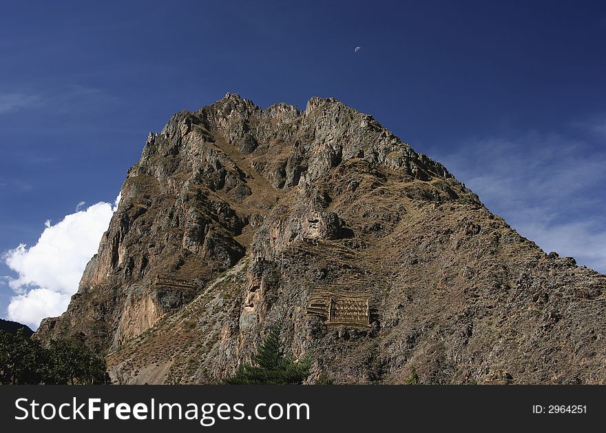 Ollantaytambo, fortress complex at head of the inca trail. Ollantaytambo, fortress complex at head of the inca trail