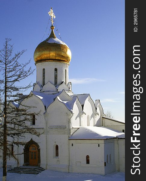 Russian church in Vladimir in Winter. Russian church in Vladimir in Winter