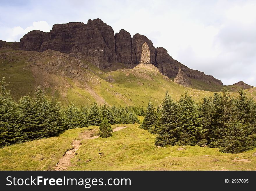 The Old Man of Storr rock formation on Skye in Scotland